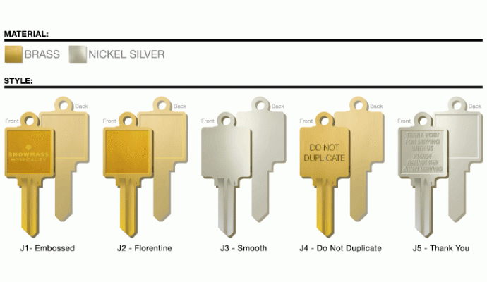 J3 Mid-Bow Key Blanks
